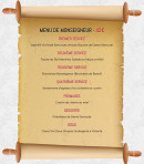 Carte et menu de la rôtisserie Médiévale à Villerouge Termenes — menu 42€