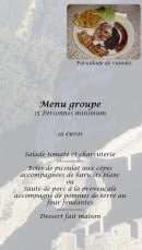 Menu Auberge La batteuse - Le menu à 19€