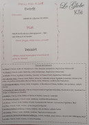 Menu Le Globe Kfé - Exemple de menu