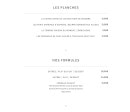 Menu Aphyllanthe - Les planches et formules