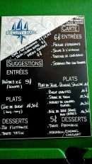 Menu Le cutty sark - Exemple de menu