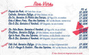 Menu Le Petit Baigneur - menu vins