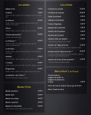 Carte et menu de Les Voiliers à Port Leucate — Les salades, entrées, moules frites,...