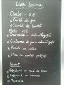 Menu Chez Dorina - Exemple de menu