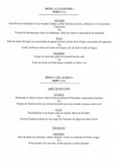 Menu Aux deux Oliviers - Les menus