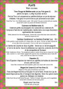 Carte et menu de La Cranquette à Gruissan — Les plats