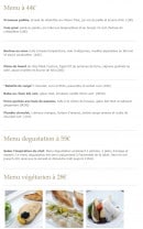 Carte et menu de Poisson d'avril à Gruissan — Les autres menus