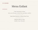 Carte et menu de L' Effet Mer à Saint Pierre la Mer — Menu enfant