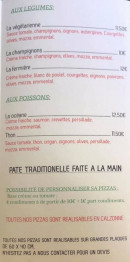 Carte et menu de Pizzeria chez Fanny à Pennautier — Les pizzas page 3