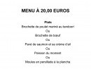 Menu Le M'11 - Menu à 20€ suite