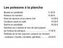 Menu Le M'11 - Poissons à la planche 