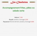 Menu Pizzéria des Remparts - Les omelettes