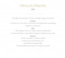 Menu Château de creissels - Menu du marché