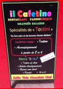 Menu Il cafetino - Informations sur les menus 