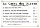 Menu Restaurant Estanco - Les pizzas à emporter 