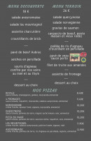 Carte et menu de Au Fil Du Viaur à Sainte Juliette sur Viaur — Les menus et pizzas