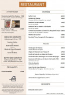 Carte et menu de Hôtel de France à Saint Geniez d'Olt — La carte