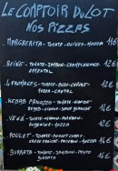 Carte et menu de Le Comptoir du Lot à Entraygues sur Truyere — Les pizzas