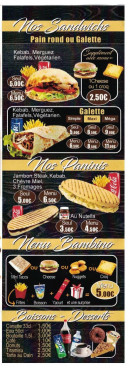 Carte et menu de Amaya's Burger & Tacos à Villefranche de Rouergue — Les sandwiches, paninis, menu enfant...