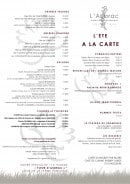 Menu L'aubrac - La carte d' été