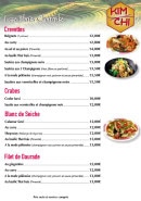 Menu Kim Chi - Les plats chauds suites