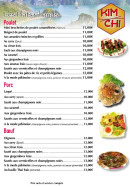 Menu Kim Chi - Les plats chauds suites