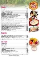 Menu Kim Chi - Les desserts