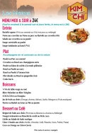 Menu Kim Chi - Les menus