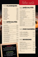 Menu la pizza vita - Les  spécialités , classiques et boissons