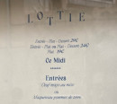 Menu Lottie - Les entrées