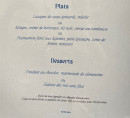 Menu Lottie - Les plats et desserts