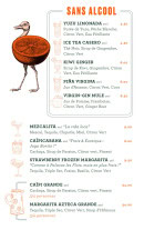 Menu Tigermilk - Sans alcool