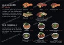 Menu Azumi Sushi - Les sashimi et chirashi