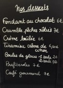 Menu Osha thaï - Desserts