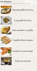 Menu Chez Vincent - Les poissons