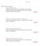 Menu Le bistrot marseillais - Les salades