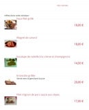 Menu Le bistrot marseillais - Les viandes