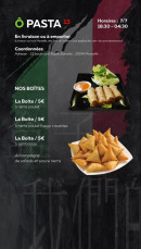 Carte et menu de O Pasta à Marseille 5 — Les boites