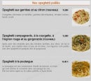 Menu Al Dente - Les spaghetti poêlés