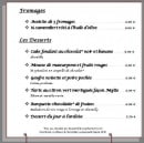 Menu Treize en Vue - Les fromages et desserts 