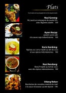 Menu Waroeng Bali - Plats