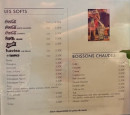 Menu O'Canotier - Les softs et boissons chaudes