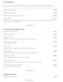 Menu Kozy - Les planches, tartines et desserts