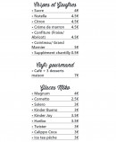 Menu La Buvette Du Lac - Les crêpes, gaufres, …