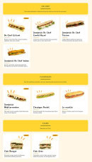 Menu La Croissanterie - Les sandwichs