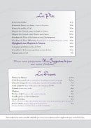 Menu Chez Zé - Carte du midi: Les plats et les desserts