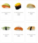 Menu Love sushi - Les sushis (suite)