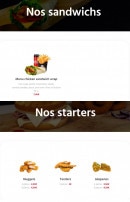 Menu Point B - Le sandwich et starters