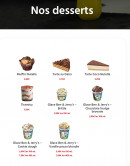 Menu Point B - Les desserts