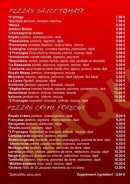 Menu Why Not Pizza - Les pizzas